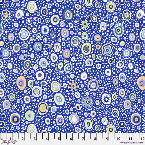 Kaffe Fassett Classics Roman Glass Blue Fabric-Free Spirit Fabrics-My Favorite Quilt Store