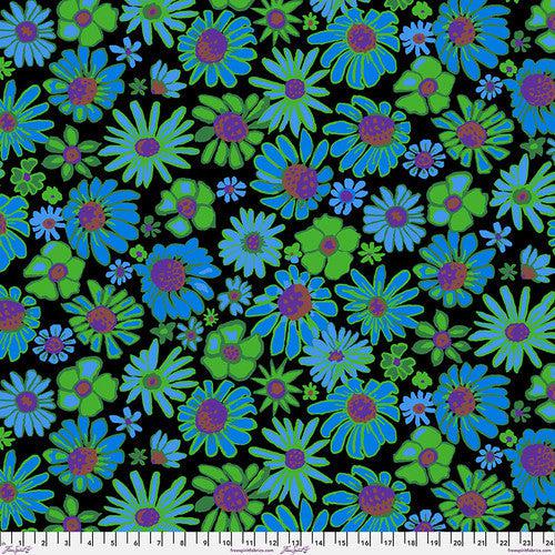 Kaffe Fassett Collective August 2024 Black Bloomers Fabric-Free Spirit Fabrics-My Favorite Quilt Store
