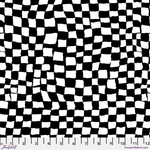 Kaffe Fassett Collective August 2024 Black Gameboard Fabric-Free Spirit Fabrics-My Favorite Quilt Store