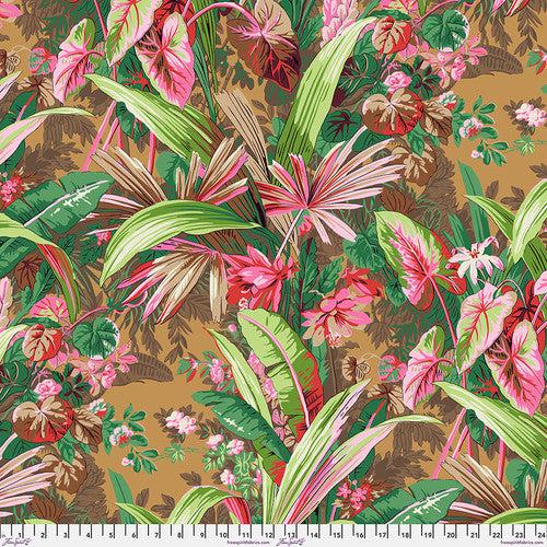 Kaffe Fassett Collective August 2024 Brown Jungle Fabric-Free Spirit Fabrics-My Favorite Quilt Store