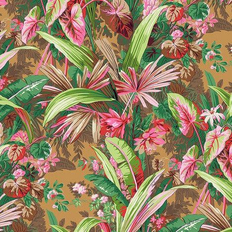 Kaffe Fassett Collective August 2024 Brown Jungle Fabric