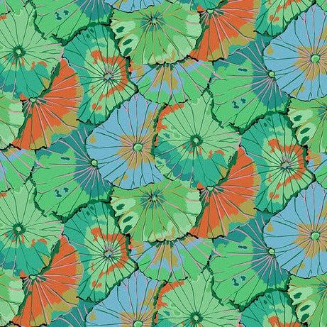 Kaffe Fassett Collective August 2024 Emerald Lotus Leaf Fabric