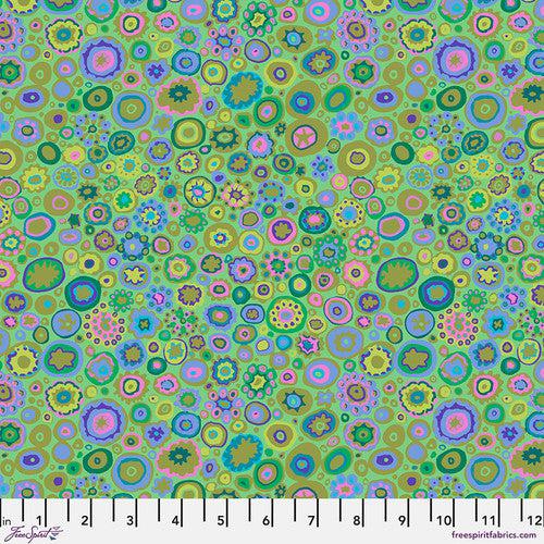 Kaffe Fassett Collective August 2024 Emerald Paperweight Fabric-Free Spirit Fabrics-My Favorite Quilt Store