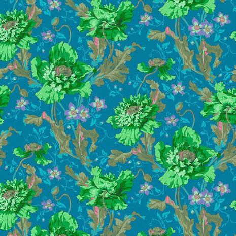 Kaffe Fassett Collective August 2024 Green Papaver Fabric