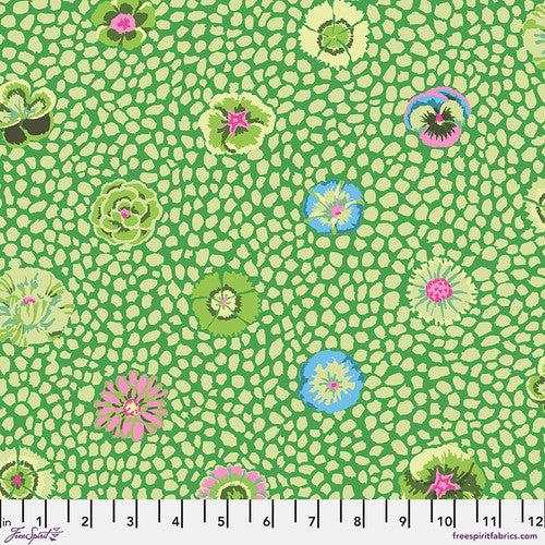 Kaffe Fassett Collective August 2024 Moss Guinea Flower Fabric-Free Spirit Fabrics-My Favorite Quilt Store