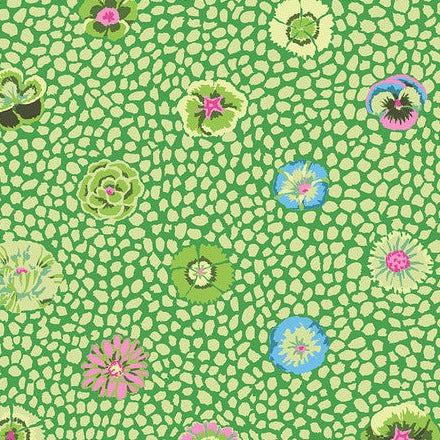 Kaffe Fassett Collective August 2024 Moss Guinea Flower Fabric-Free Spirit Fabrics-My Favorite Quilt Store