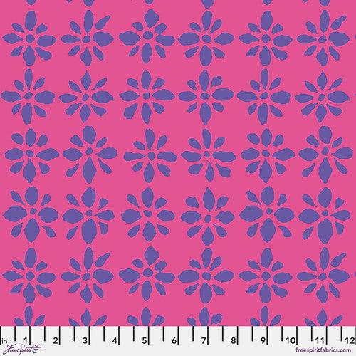 Kaffe Fassett Collective August 2024 Pink Snow Flower Fabric-Free Spirit Fabrics-My Favorite Quilt Store