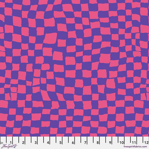 Kaffe Fassett Collective August 2024 Purple Gameboard Fabric-Free Spirit Fabrics-My Favorite Quilt Store