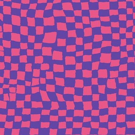Kaffe Fassett Collective August 2024 Purple Gameboard Fabric-Free Spirit Fabrics-My Favorite Quilt Store