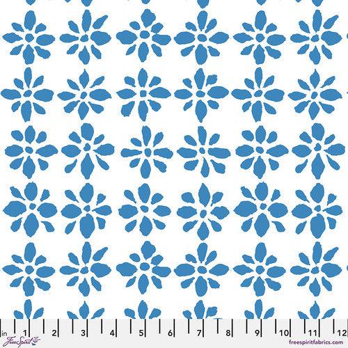 Kaffe Fassett Collective August 2024 White Snow Flower Fabric-Free Spirit Fabrics-My Favorite Quilt Store