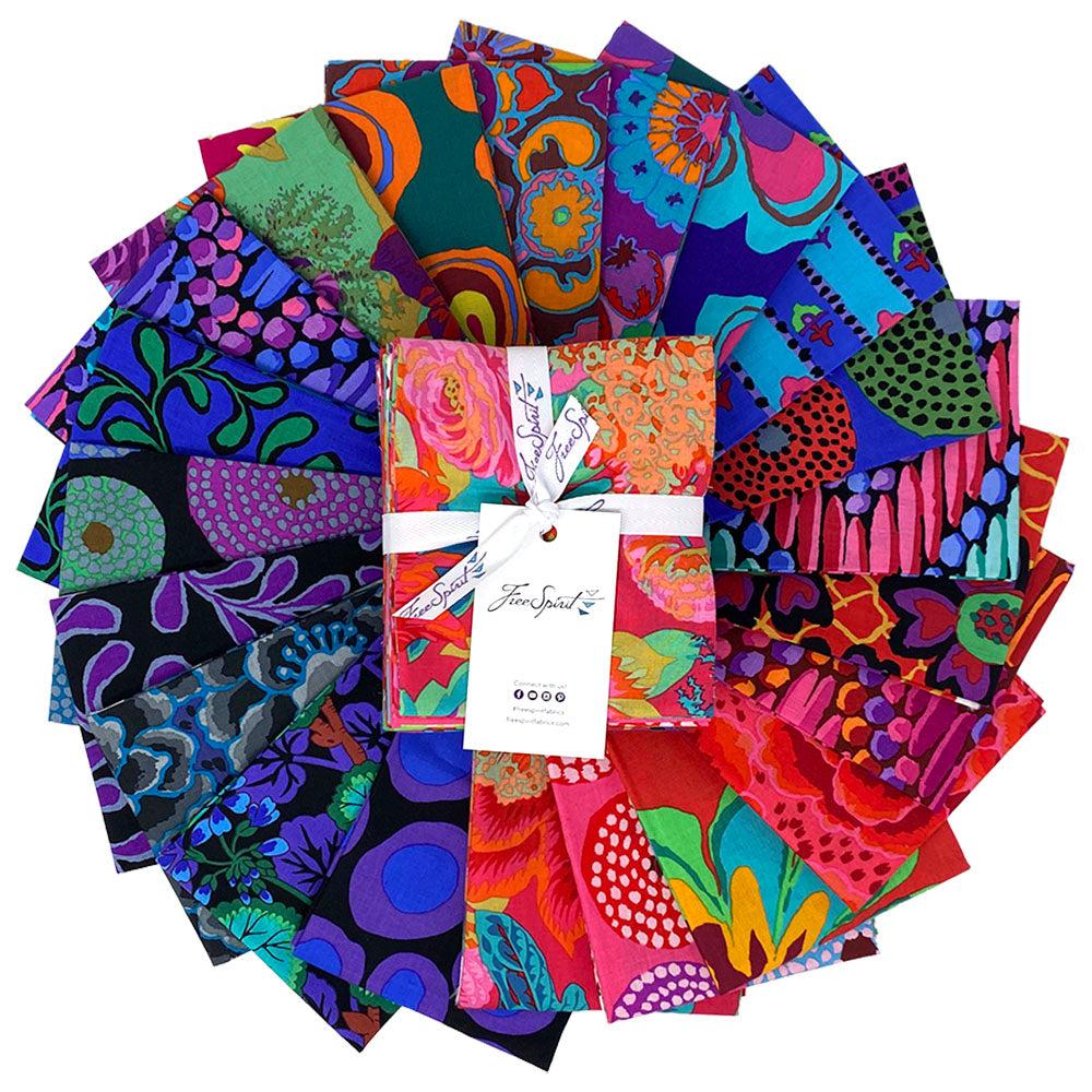 Kaffe Fassett Collective Feb 2023 Darker Fat Quarter Bundle-Free Spirit Fabrics-My Favorite Quilt Store