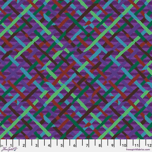 Kaffe Fassett Collective Mad Plaid Purple Fabric-Free Spirit Fabrics-My Favorite Quilt Store