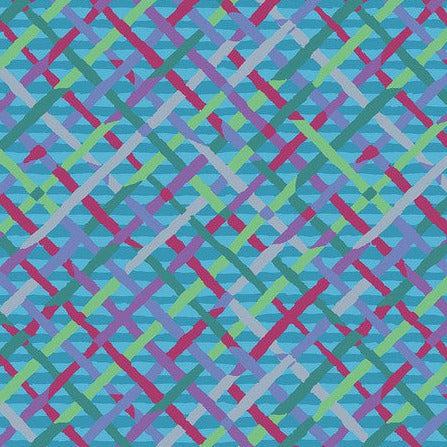 Kaffe Fassett Collective Mad Plaid Turquoise Fabric