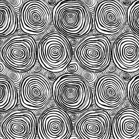 Kaffe Fassett Collective Onion Rings Black Fabric