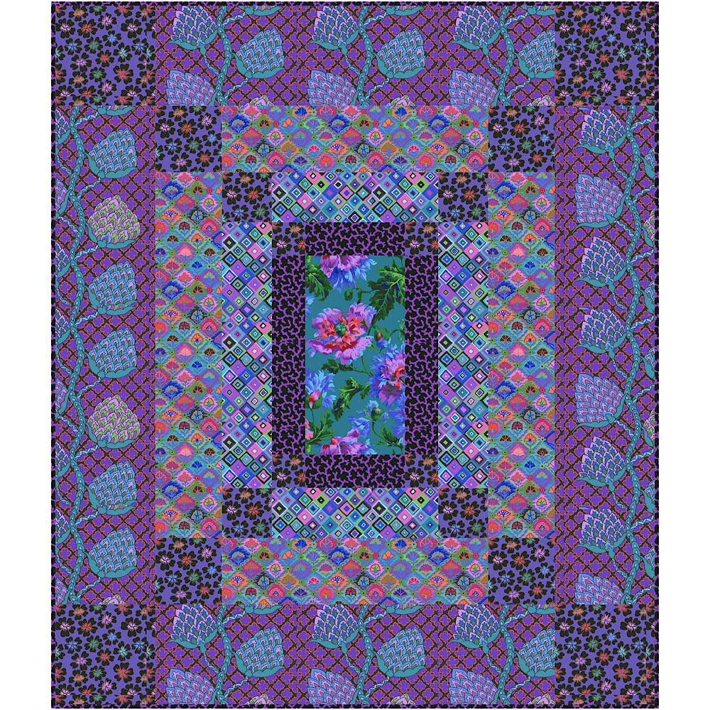 Kaffe Fassett Deco Dance Purple Quilt Kit