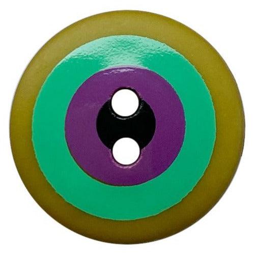 Kaffe Fassett Green Target Button 3/4"- 20mm-Dill Buttons of America-My Favorite Quilt Store