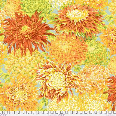 Kaffe Fassett Japanese Chrysanthemum Yellow Fabric-Free Spirit Fabrics-My Favorite Quilt Store