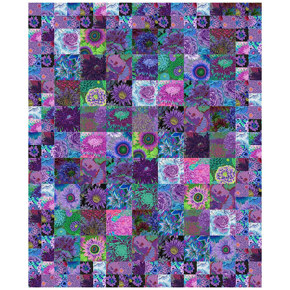 Kaffe Fassett Seed Packets Purple Quilt Kit-Free Spirit Fabrics-My Favorite Quilt Store