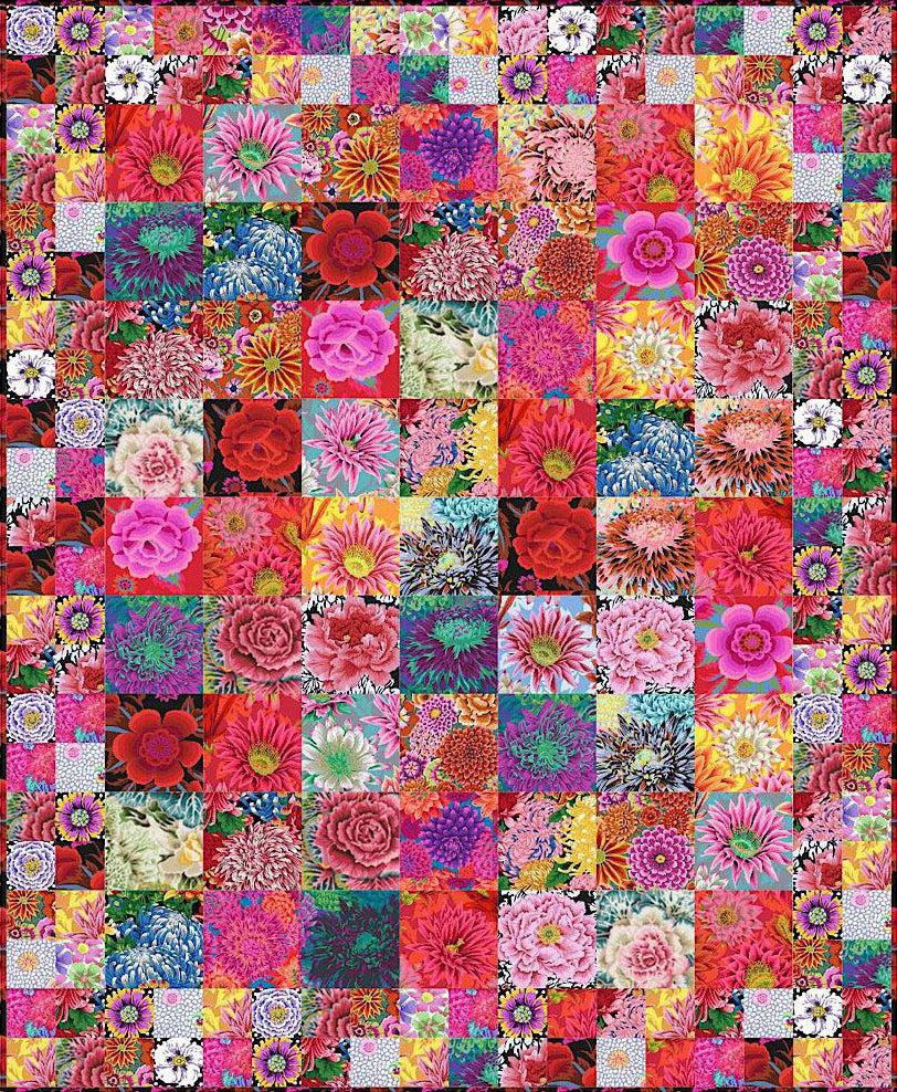 Kaffe Fassett Seed Packets Red Quilt Kit - New 2024-Free Spirit Fabrics-My Favorite Quilt Store