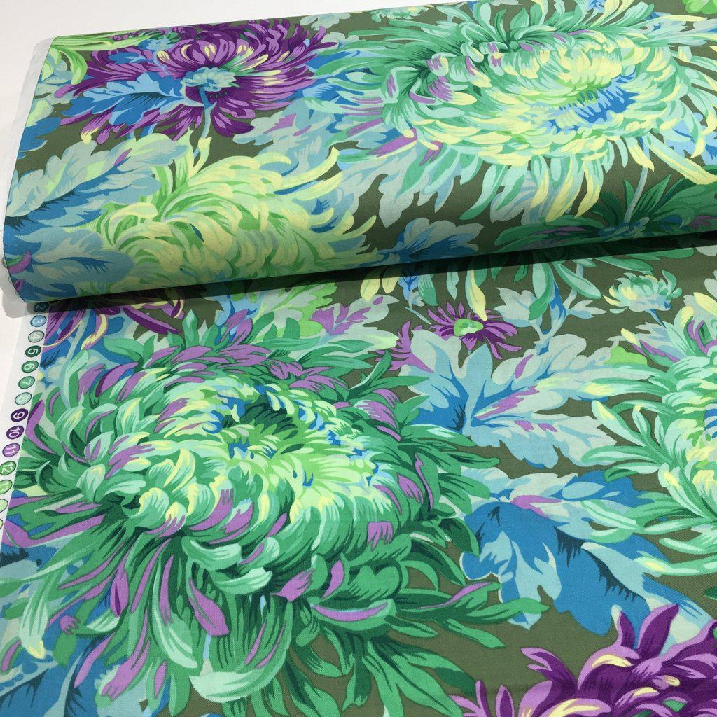 Kaffe Fassett Shaggy Aqua Fabric-Free Spirit Fabrics-My Favorite Quilt Store