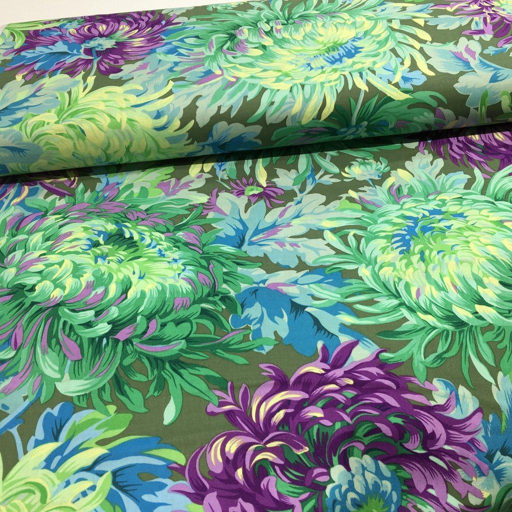 Kaffe Fassett Shaggy Aqua Fabric-Free Spirit Fabrics-My Favorite Quilt Store