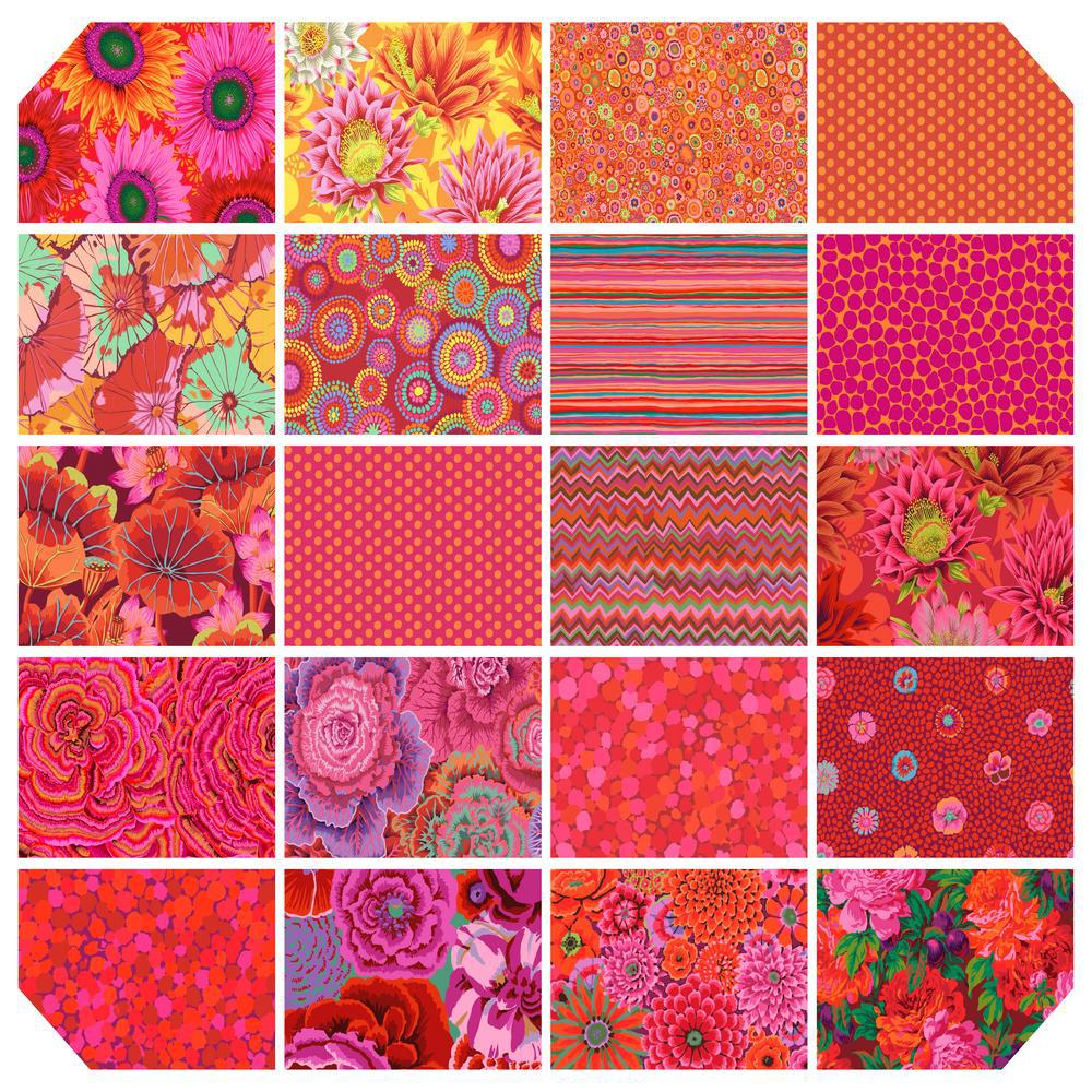 Kaffe Fassett Vineyard 5" Charm Pack-Free Spirit Fabrics-My Favorite Quilt Store