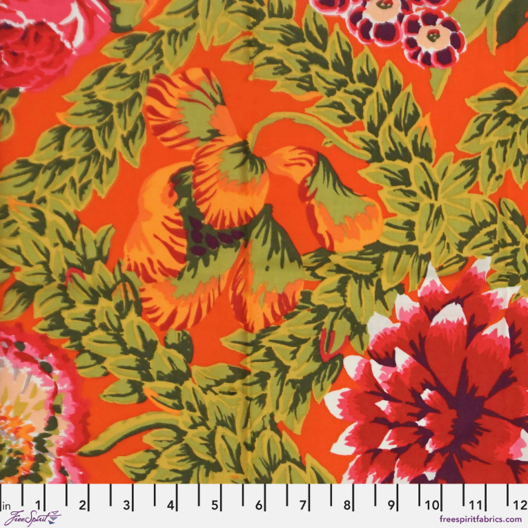 Kaffe Fassett Vintage Collective Circus Flower Lattice Fabric-Free Spirit Fabrics-My Favorite Quilt Store