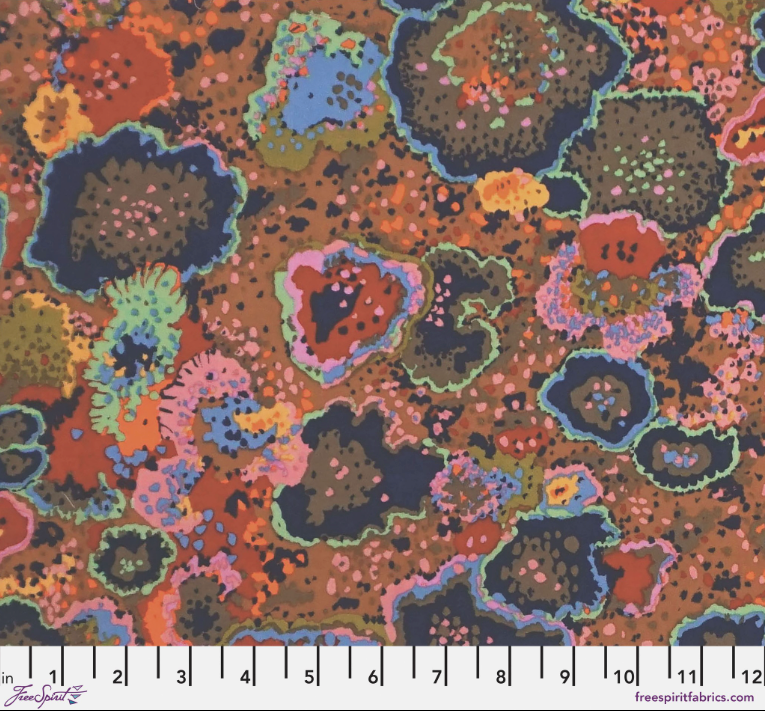 Kaffe Fassett Vintage Collective Lichen Brown Fabric-Free Spirit Fabrics-My Favorite Quilt Store