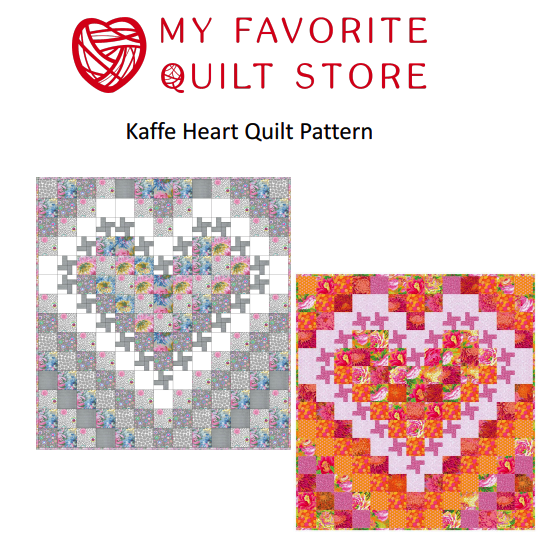 Kaffe Heart Quilt Pattern - Digital Download-My Favorite Quilt Store-My Favorite Quilt Store