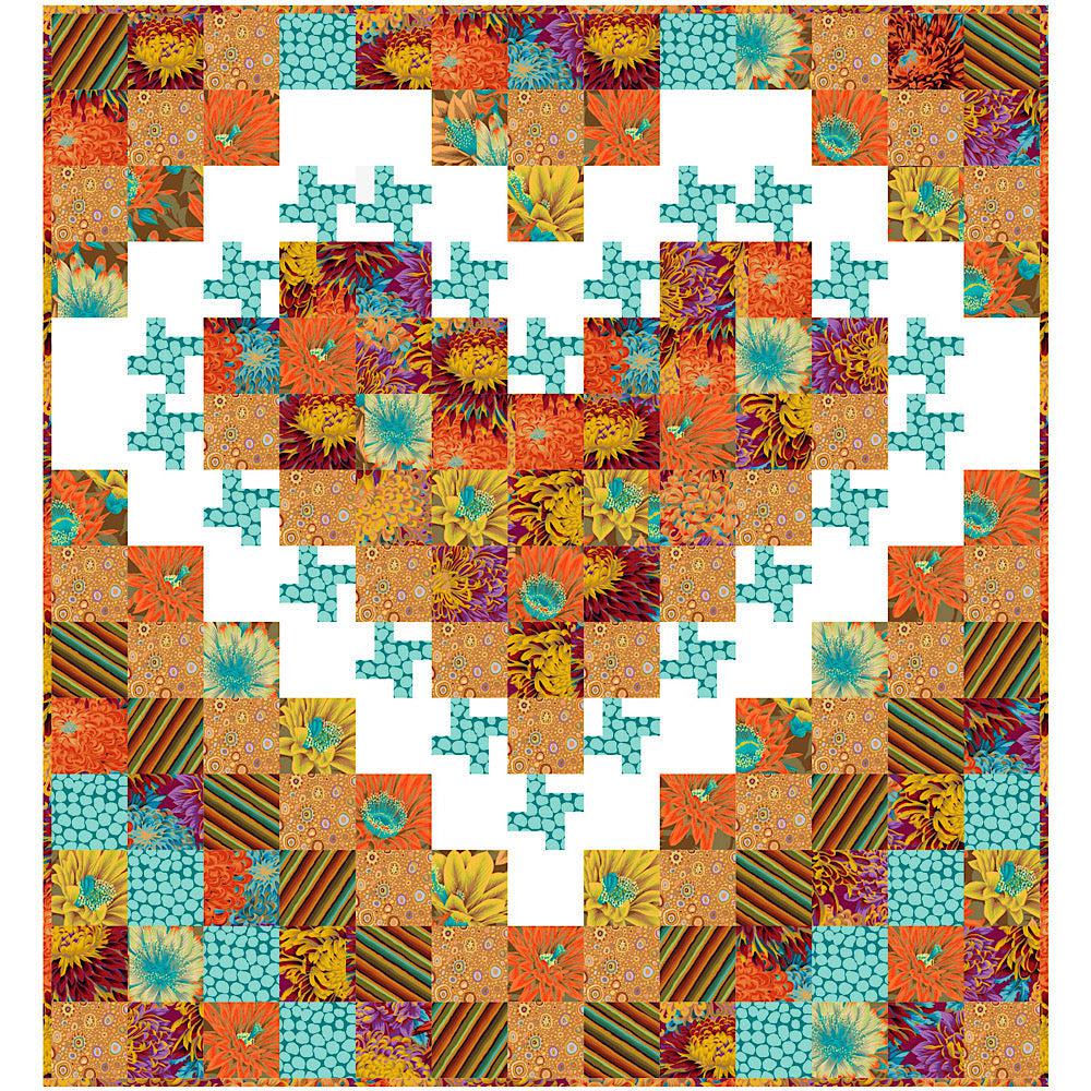 Kaffe I'm Falling for You Heart Quilt Kit-Free Spirit Fabrics-My Favorite Quilt Store