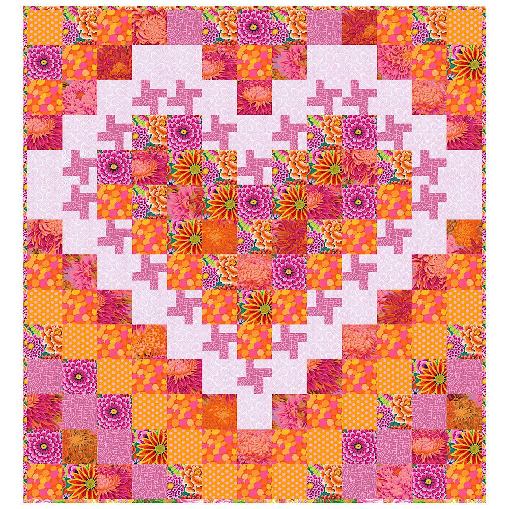 Kaffe On Fire For Your Heart Quilt Kit