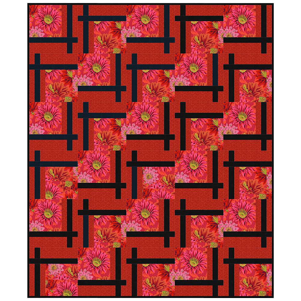 Kaffe Red Cactus with Red Background BQ2 Quilt Kit