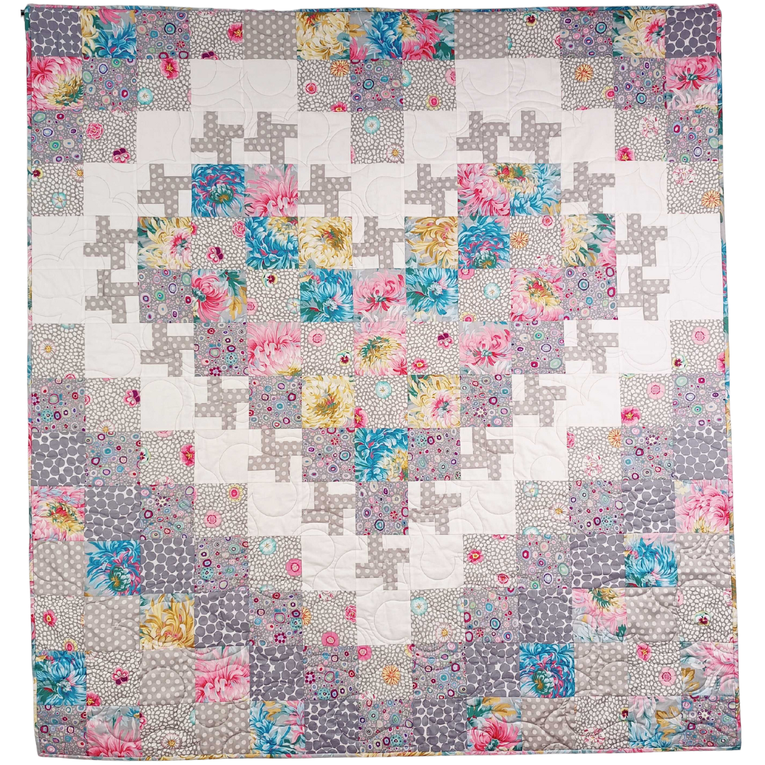 Kaffe Shaggy Grey Heart Quilt Kit-Free Spirit Fabrics-My Favorite Quilt Store