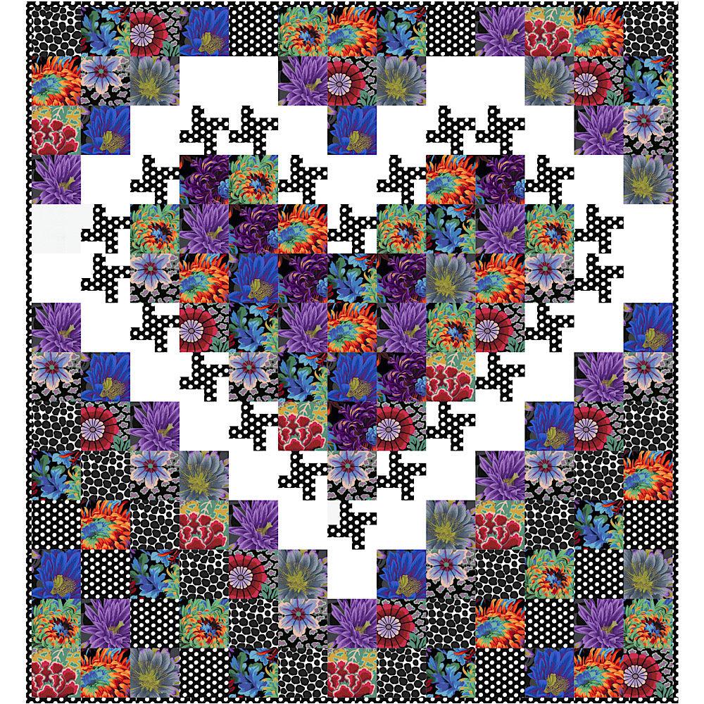Kaffe What Color Are Your Spots Heart Quilt Kit-Free Spirit Fabrics-My Favorite Quilt Store