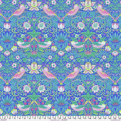 Kaffe X Morris & Co. Blue Strawberry Thief Fabric-Free Spirit Fabrics-My Favorite Quilt Store