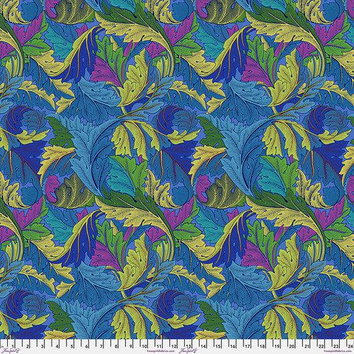 Kaffe X Morris & Co. Cobalt Acanthus Fabric-Free Spirit Fabrics-My Favorite Quilt Store