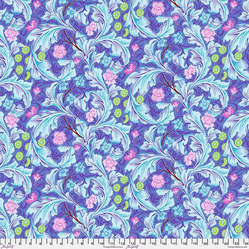 Kaffe X Morris & Co. Cobalt Leicester Fabric-Free Spirit Fabrics-My Favorite Quilt Store