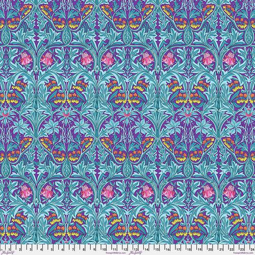 Kaffe X Morris & Co. Purple Bluebell Fabric-Free Spirit Fabrics-My Favorite Quilt Store