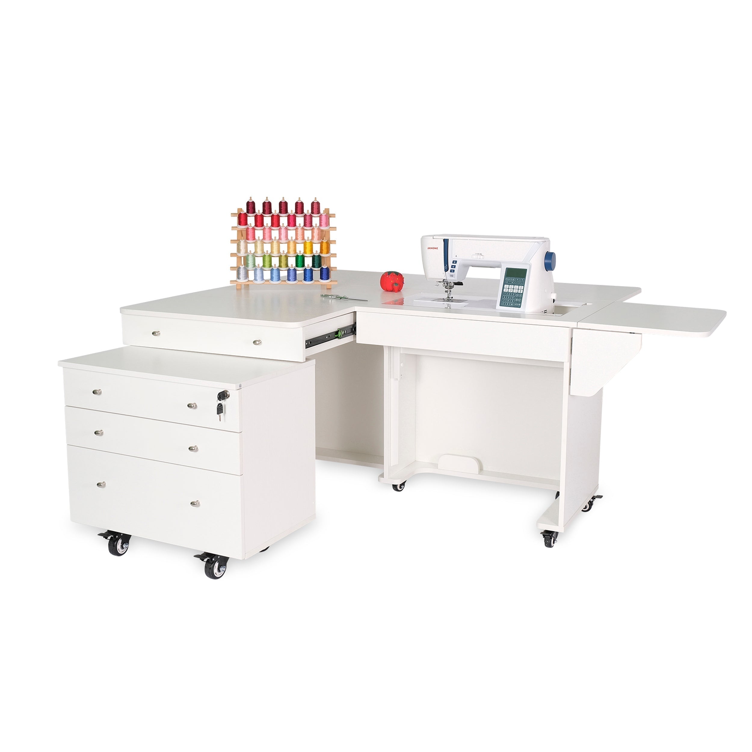 Kangaroo & Joey Sewing Cabinet Ash White-Kangaroo Sewing Furniture-My Favorite Quilt Store