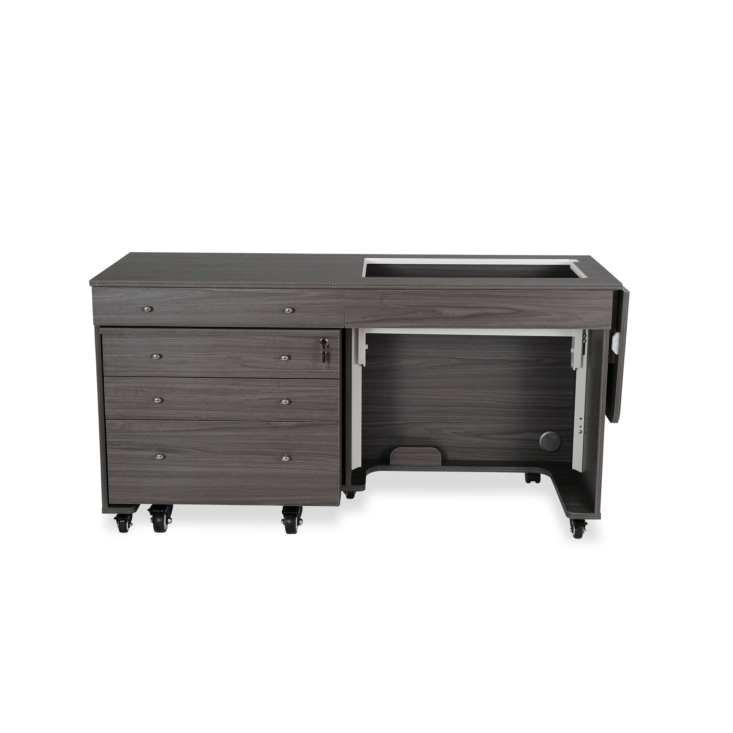 Kangaroo & Joey Sewing Cabinet Gray-Kangaroo Sewing Furniture-My Favorite Quilt Store