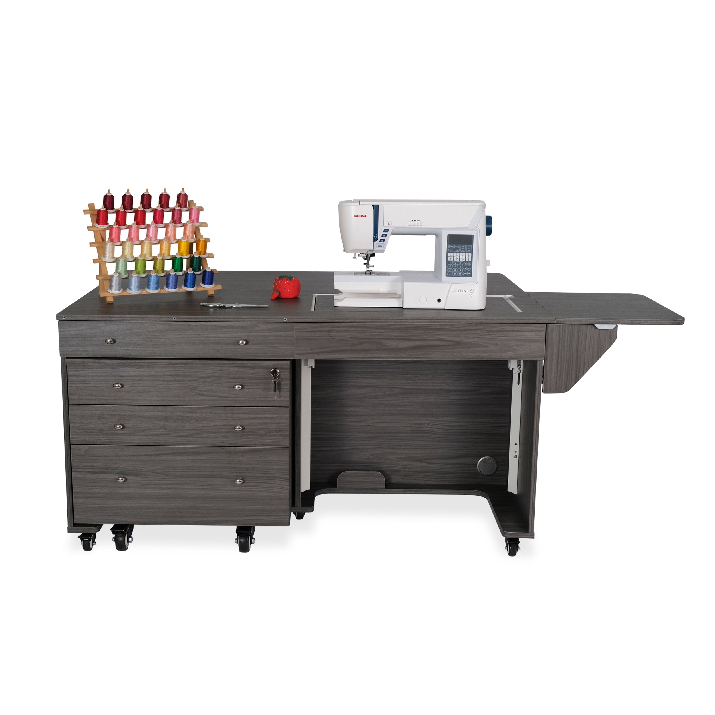 Kangaroo & Joey Sewing Cabinet Gray-Kangaroo Sewing Furniture-My Favorite Quilt Store