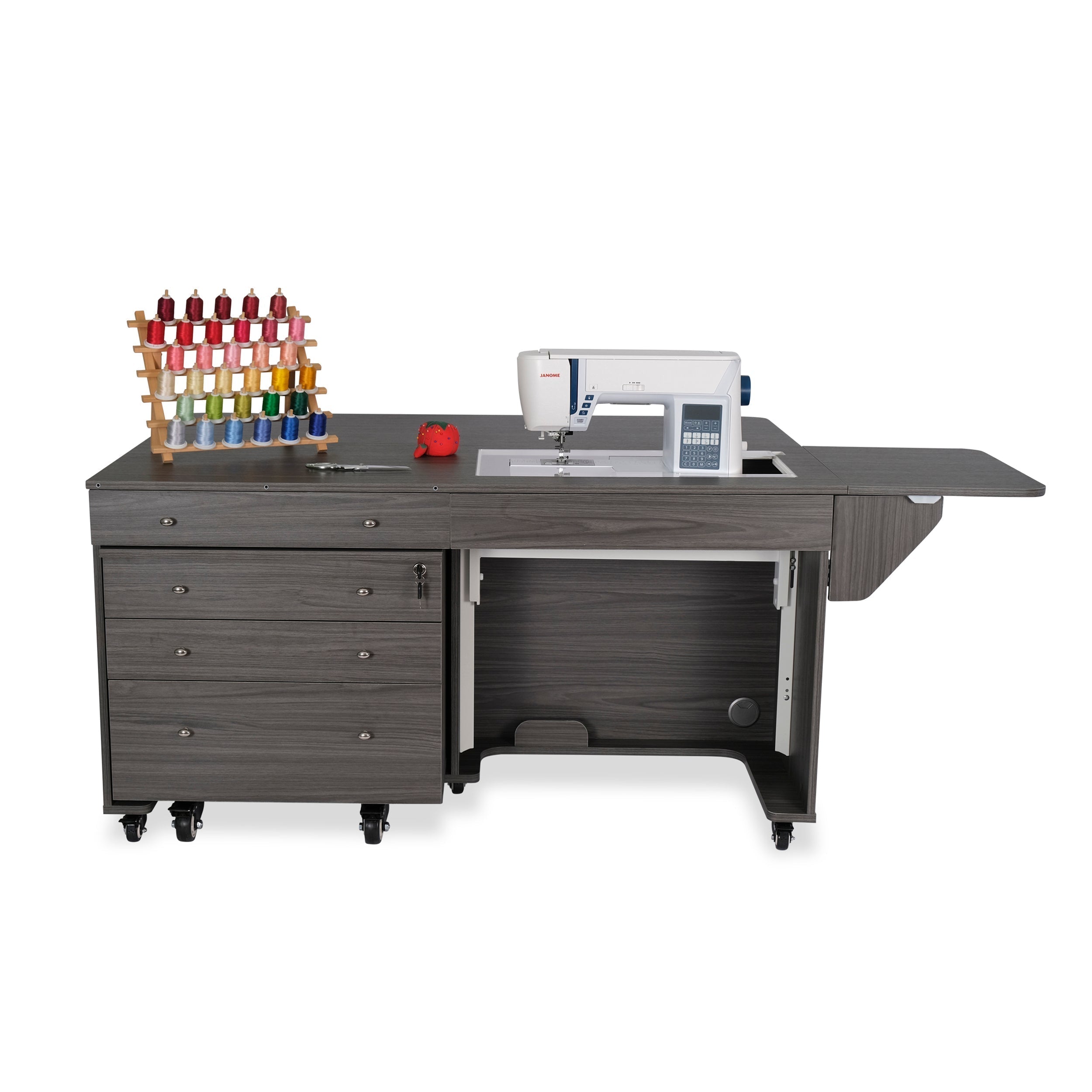 Kangaroo & Joey Sewing Cabinet Gray-Kangaroo Sewing Furniture-My Favorite Quilt Store