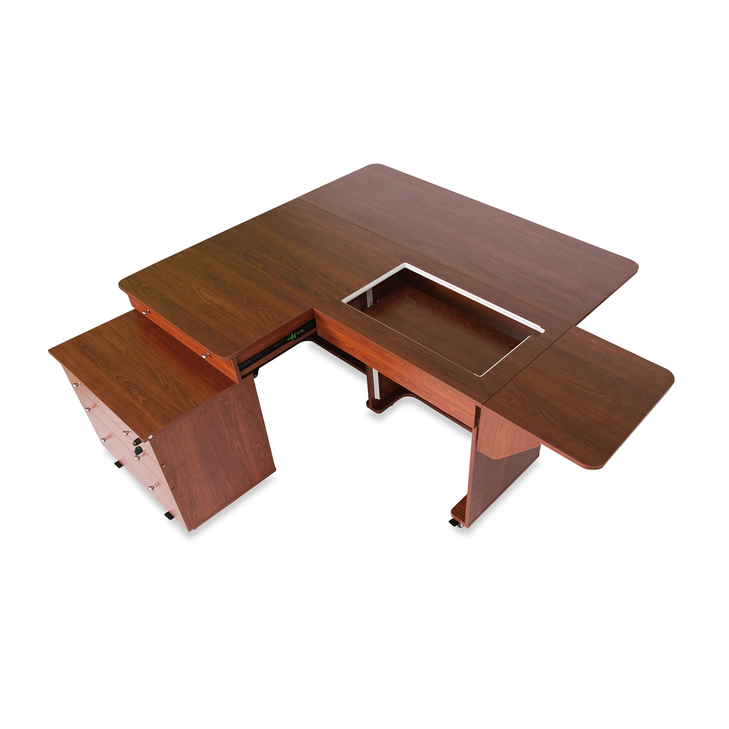 Kangaroo & Joey Sewing Cabinet Teak-Kangaroo Sewing Furniture-My Favorite Quilt Store