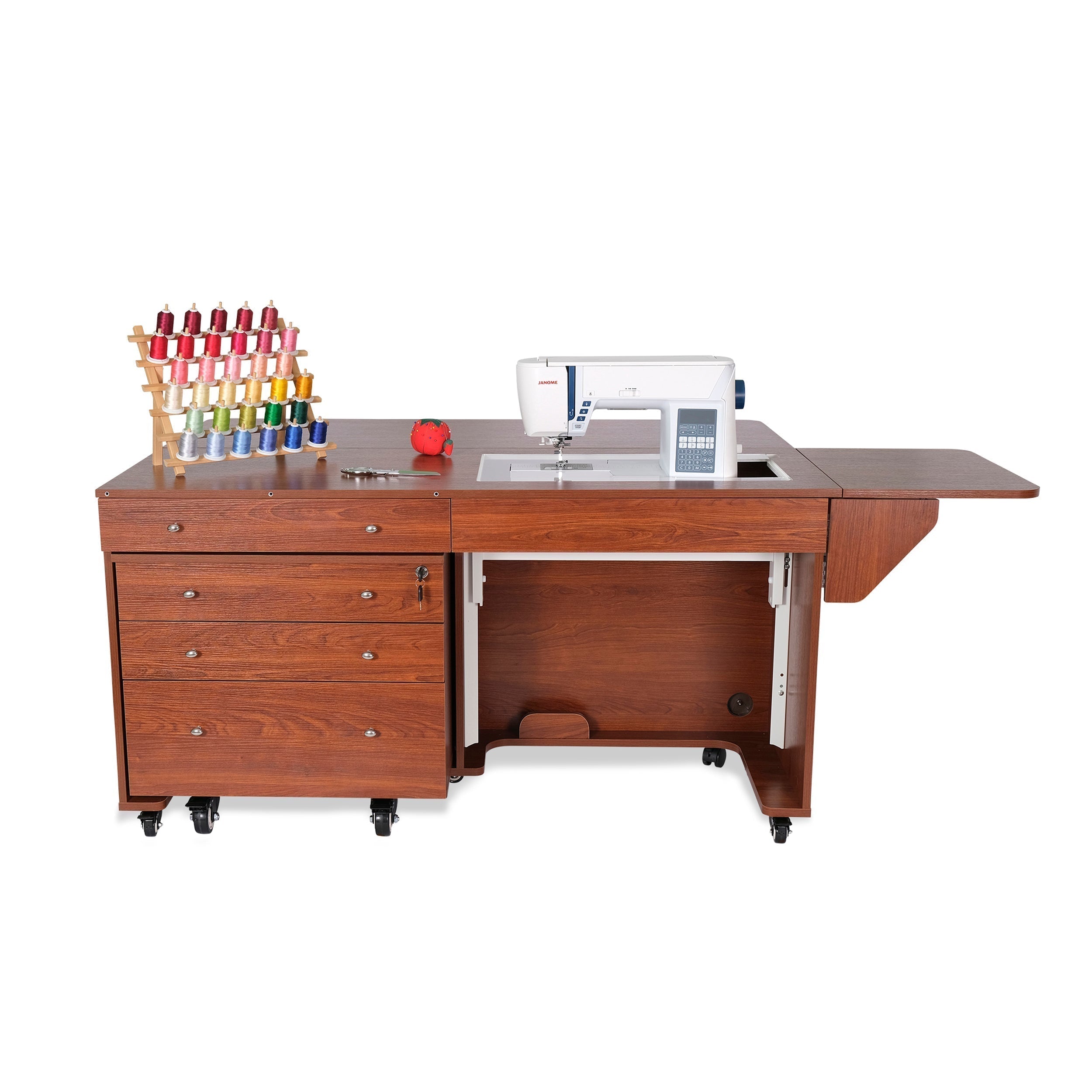 Kangaroo & Joey Sewing Cabinet Teak-Kangaroo Sewing Furniture-My Favorite Quilt Store