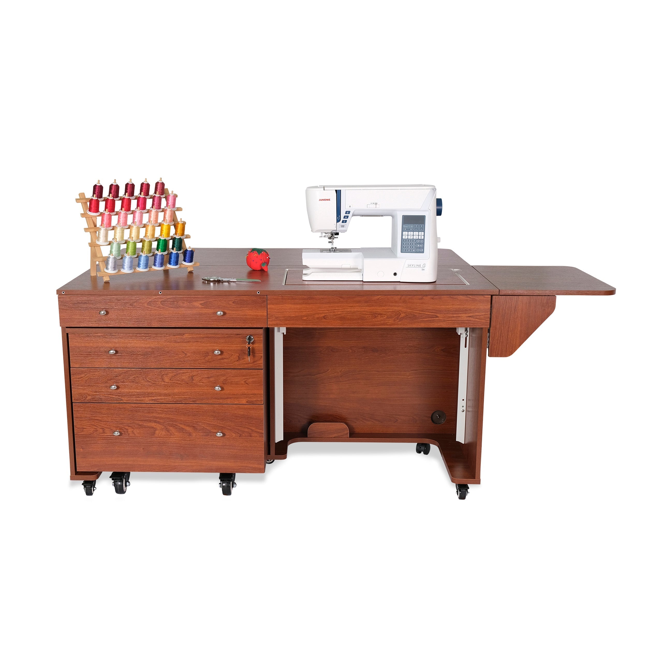 Kangaroo & Joey Sewing Cabinet Teak-Kangaroo Sewing Furniture-My Favorite Quilt Store