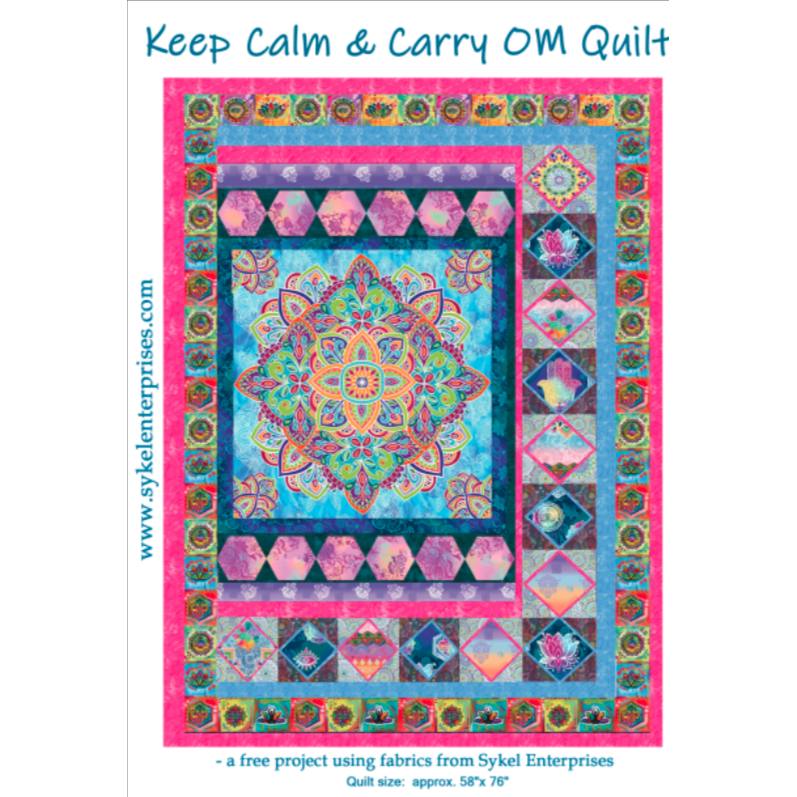 Keep Calm and Carry Om Quilt Pattern - Free Digital Download