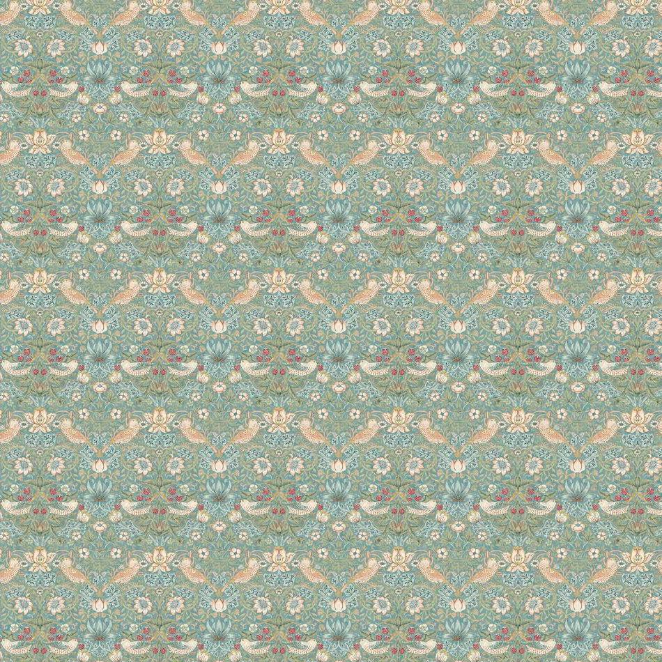 Kelmscott Mini Strawberry Thief Aqua Fabric-Free Spirit Fabrics-My Favorite Quilt Store