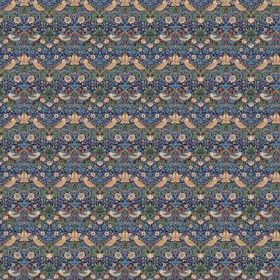 Kelmscott Mini Strawberry Thief Navy Fabric-Free Spirit Fabrics-My Favorite Quilt Store