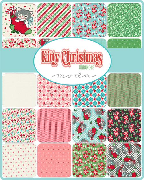 Kitty Christmas 5" Charm Pack-Moda Fabrics-My Favorite Quilt Store