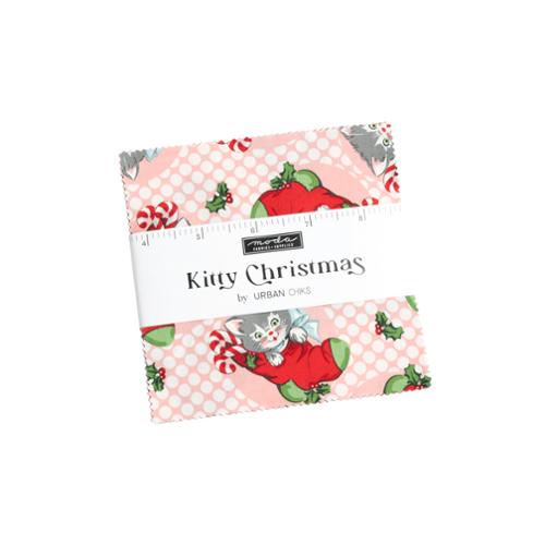 Kitty Christmas 5" Charm Pack-Moda Fabrics-My Favorite Quilt Store